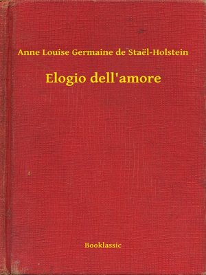 cover image of Elogio dell'amore